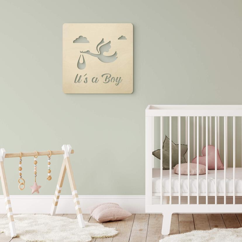 Vægdekoration Popler træ Baby - It's a Boy