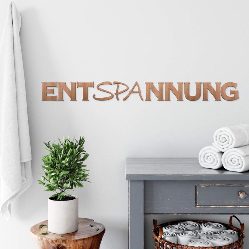 Træbogstaver - Entspannung - Mahogni