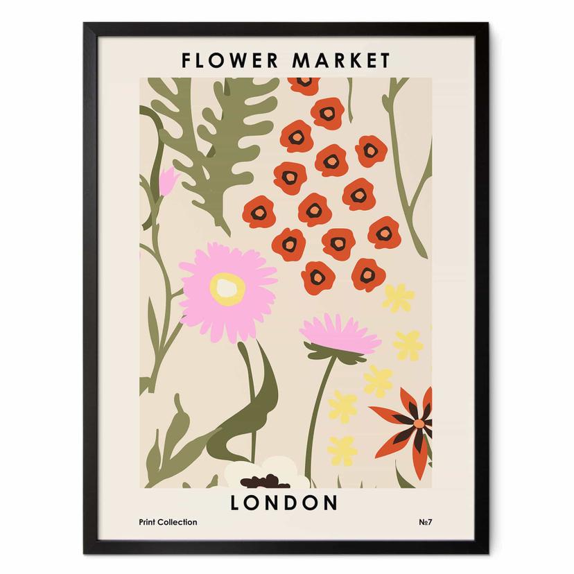 Póster NKTN - Mercado de las flores de Londres