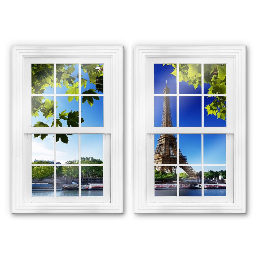 Trompe L'oeil op glas - Zomer in Parijs