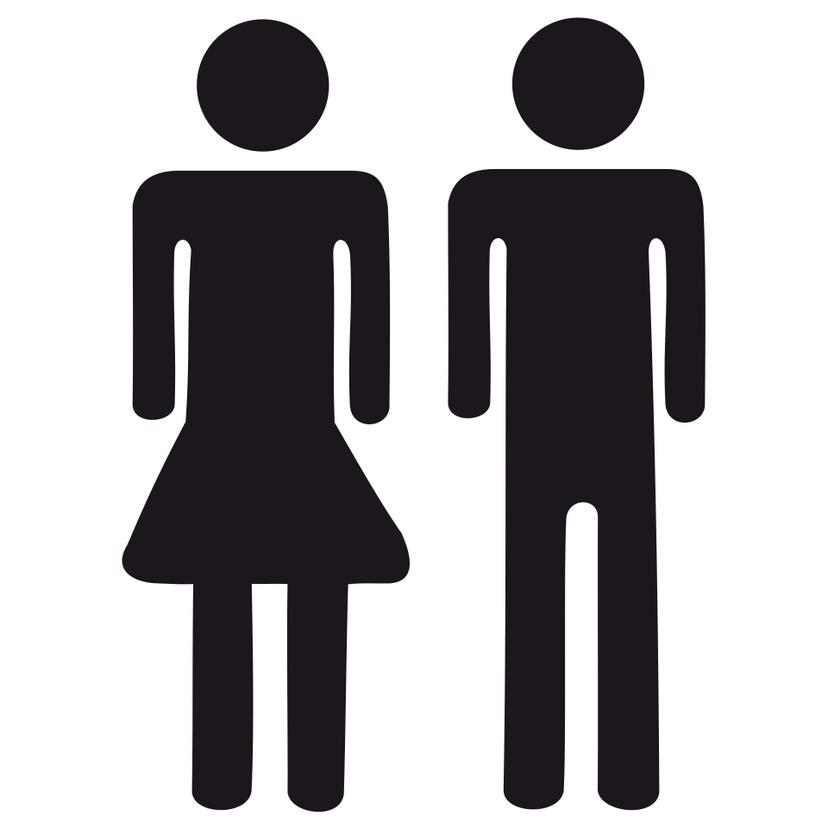 Muursticker met Haken - Her His