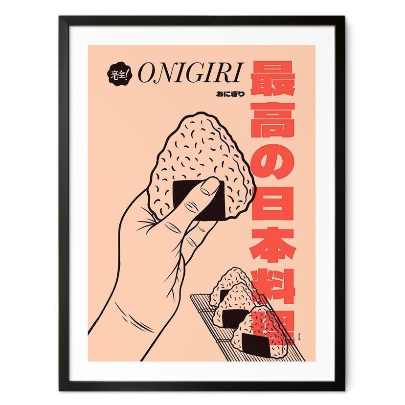 Plakat Onigiri - japanske riskugler - Gomes