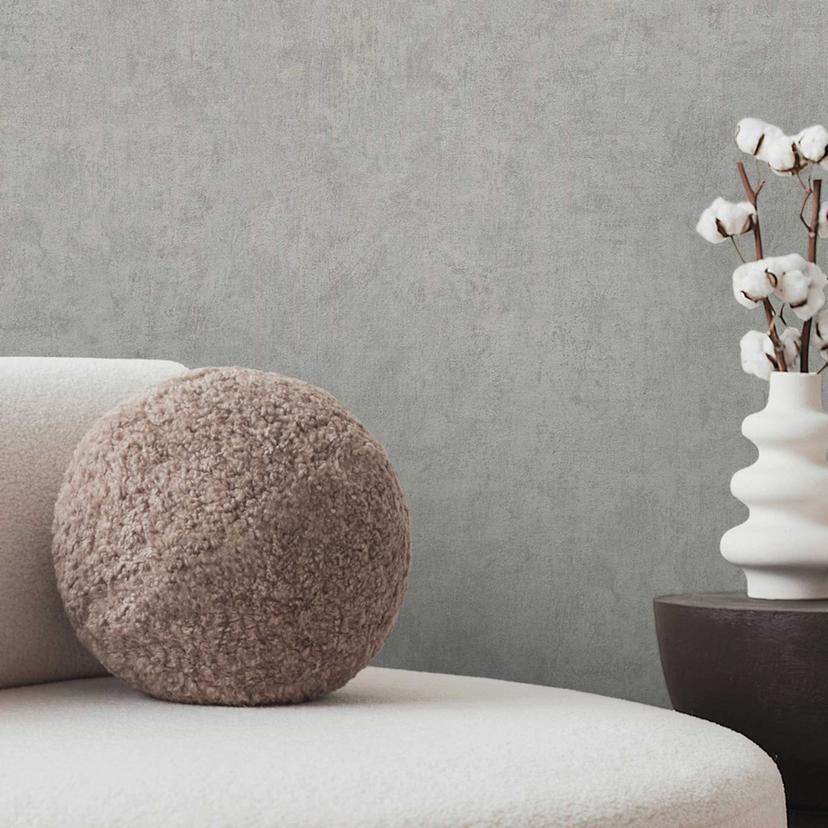 Papel pintado aspecto hormigón gris claro - Papel pintado no tejido moderno en aspecto escayola