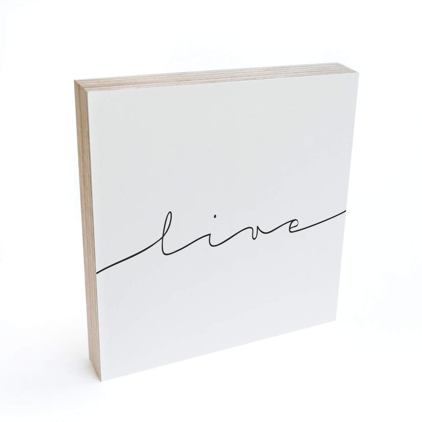 Billede af træ til at sætte op - Live - 15x15 cm