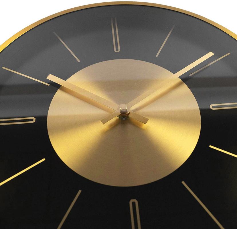 Orologio da parete alluminio oro - Ø30 cm
