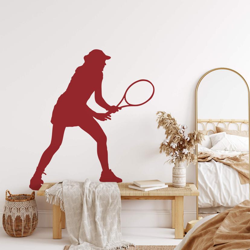 Muursticker Tennisspeelster 01