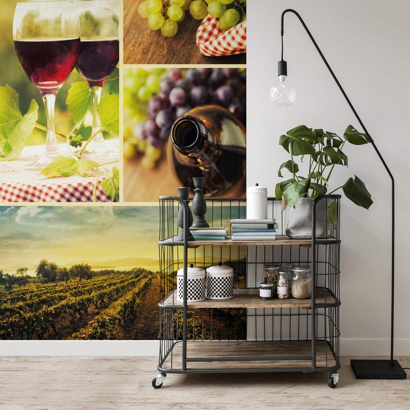 Fototapet Vin collage - 240x260 cm