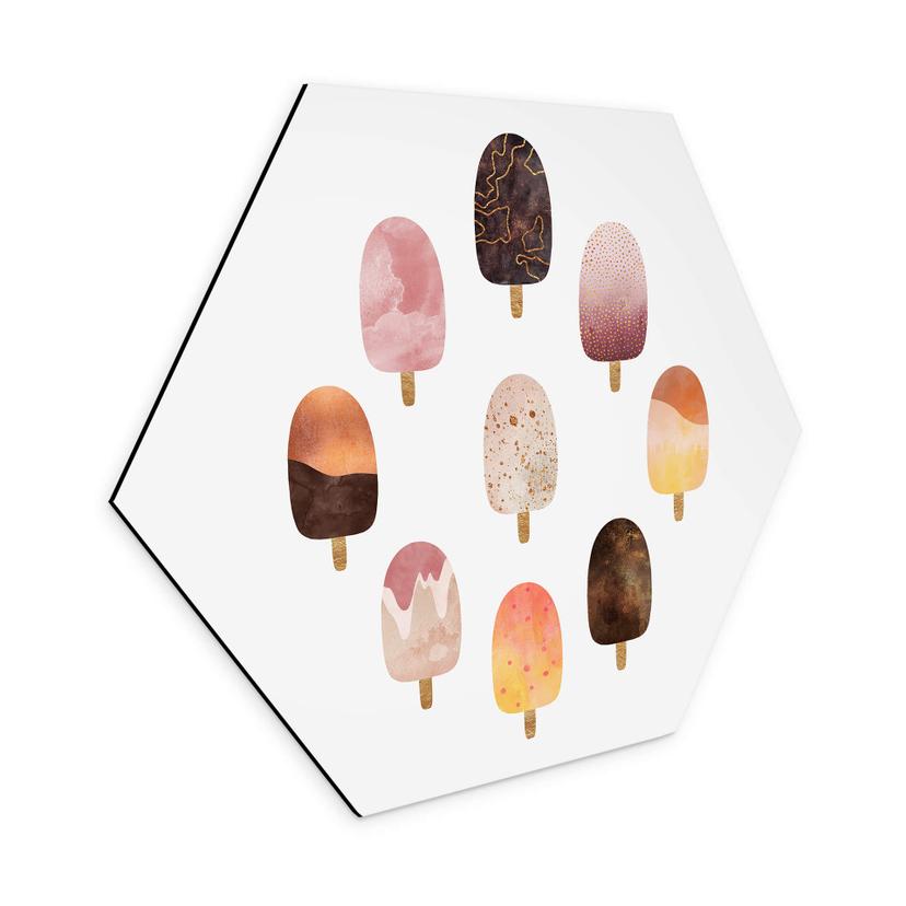 Hexagone - alu-Dibond Fredriksson - Variation de glace