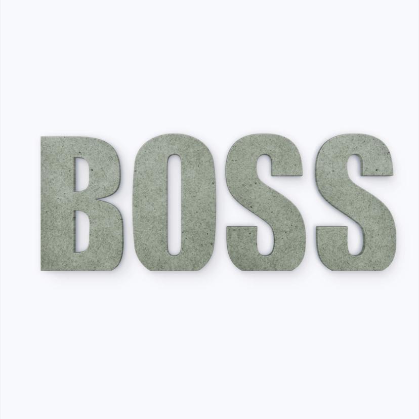Scritta in MDF - Boss