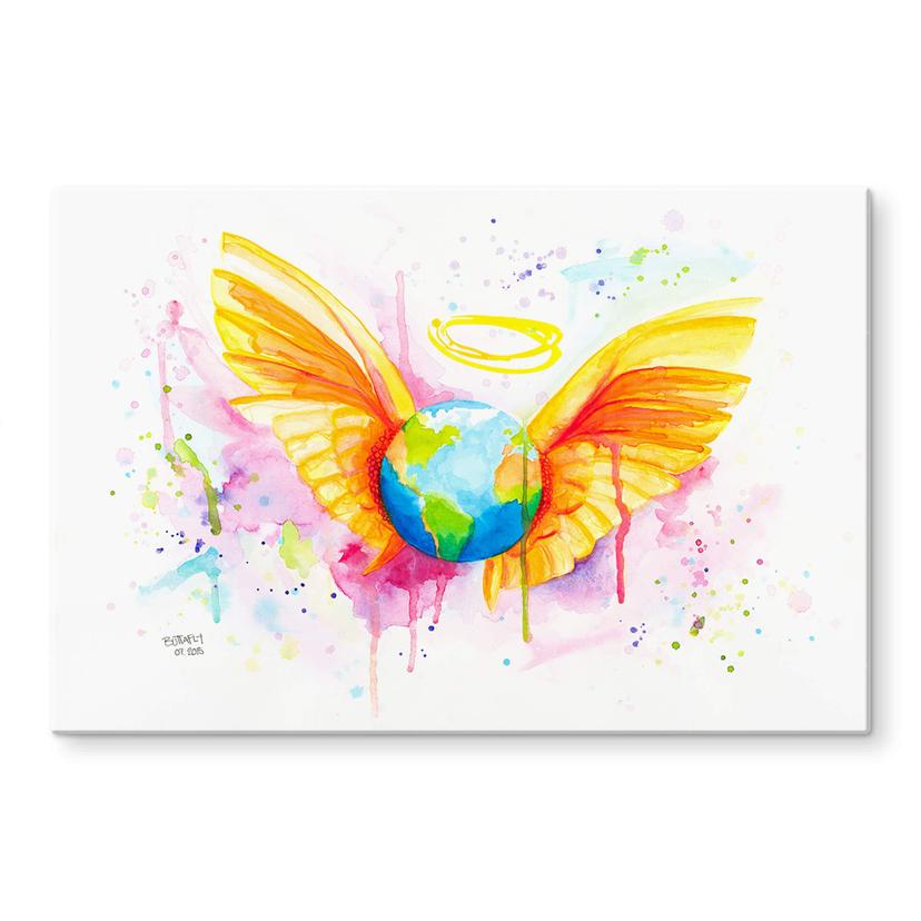 Glasschilderijen Buttafly - Angel