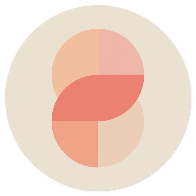 Adesivo murale Forme geometriche in rosa-arancio - 1X Studio