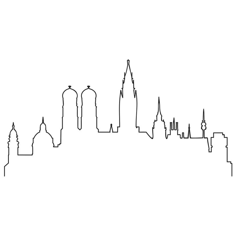 Adesivo murale - Monaco Skyline