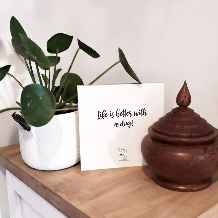 Quadro in legno da appoggio - Life is better