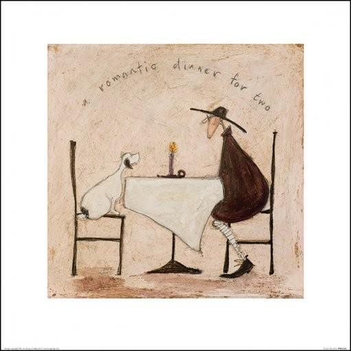 Plakat Sam Toft - A Romantic Dinner For Two kunsttryk, Sam Toft (40 x 40 cm)