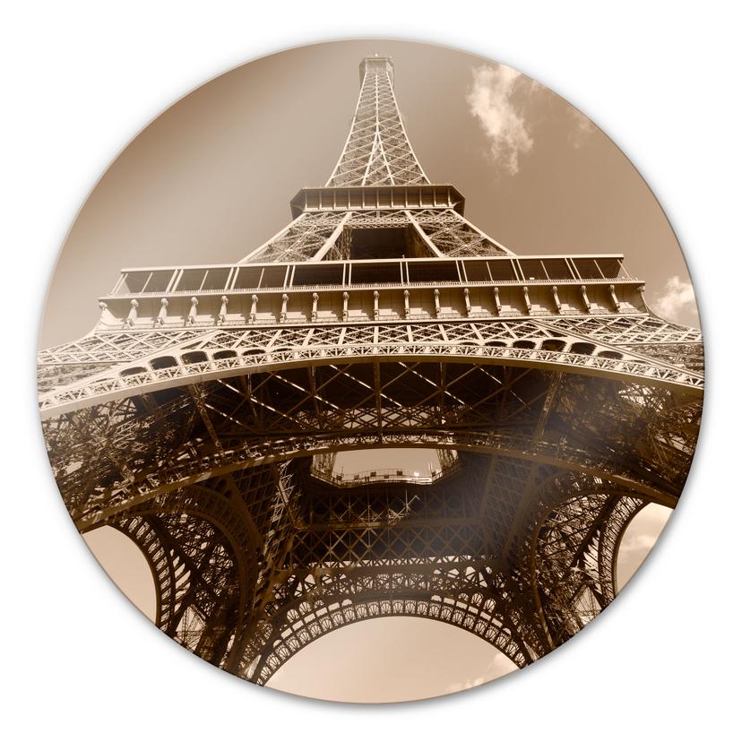 Tableau en verre - Tour Eiffel en Perspective