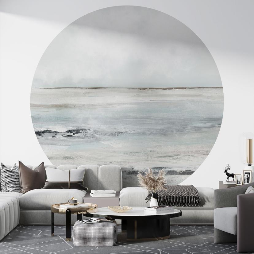 Tapet cirkel Bølger ved Sandy Bay - Hobday - vliesetapet/selvklæbende non-woven tapet