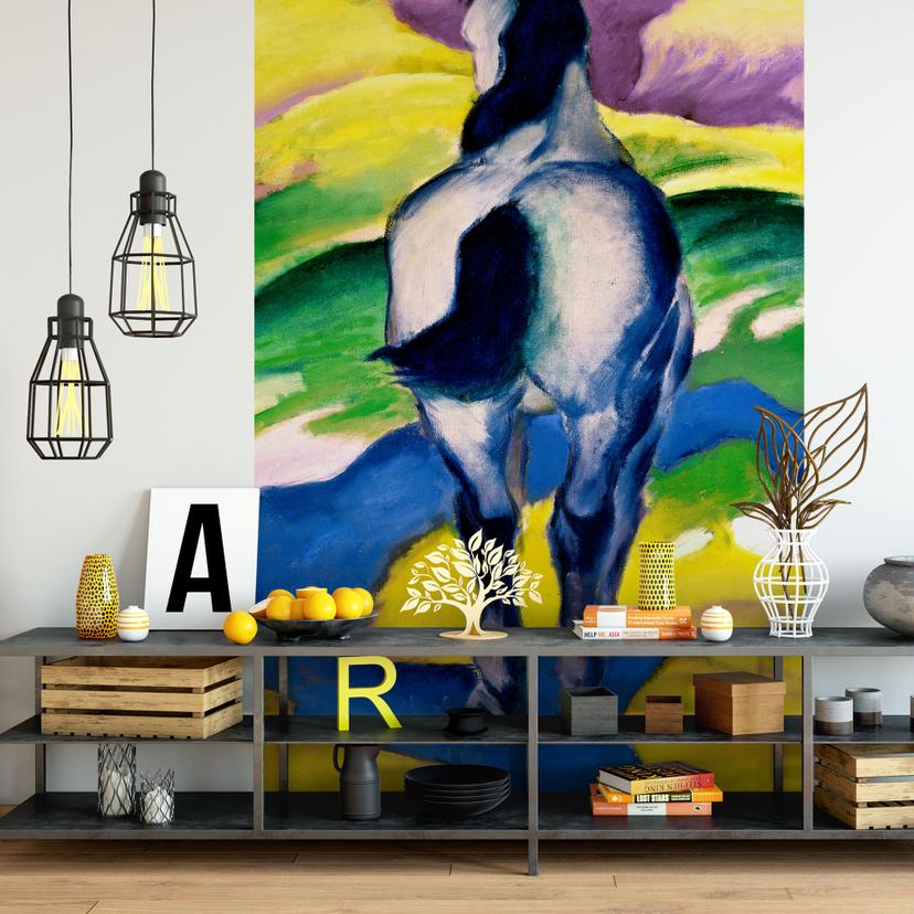 Fotobehang Marc - Blauw Paard II