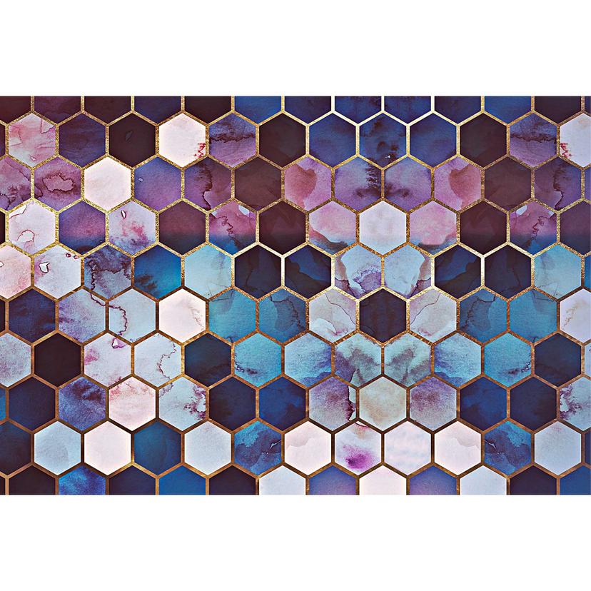 Livingwalls papier peint photo ARTist Rugged Marble Marmor bleu, or, violet