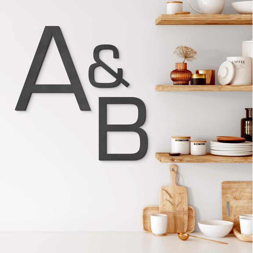 Lettres murales en MDF - Alphabet - Lettres à l'unité - Eurostile