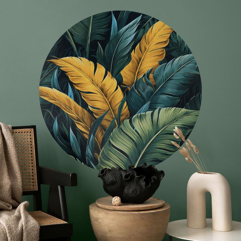 Wall Sticker Farverige palmeblade - Jaszke