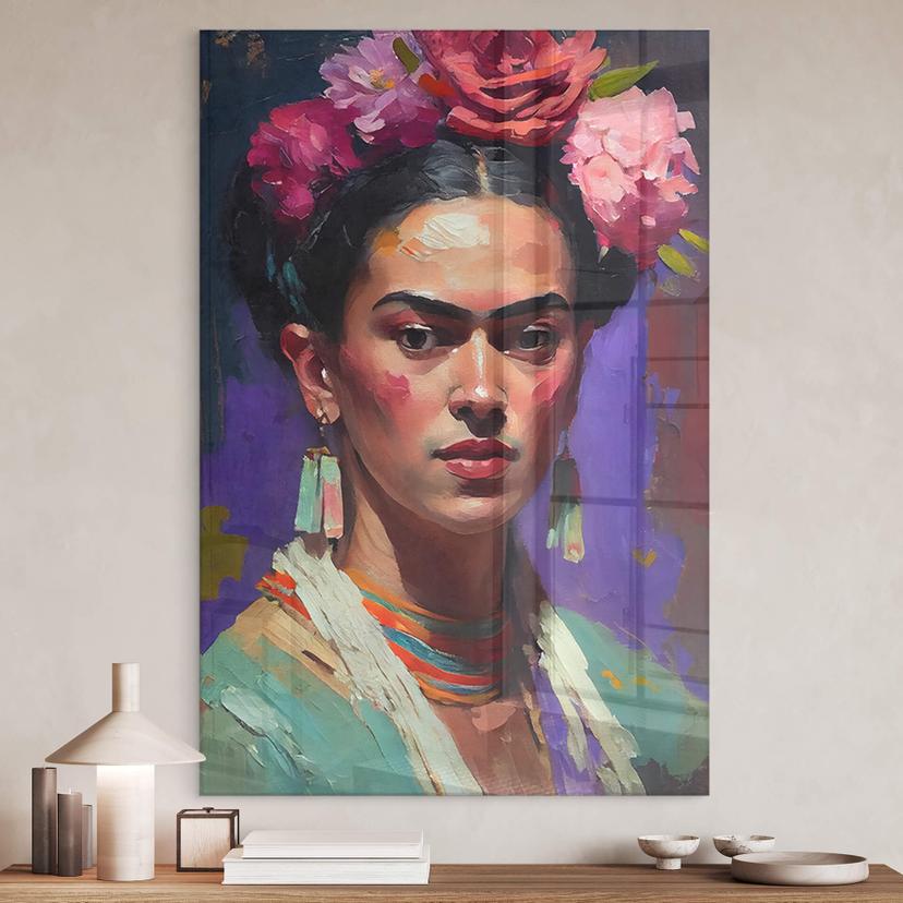 Stampa su vetro acrilico Treechild - Portrait of Frida Kahlo