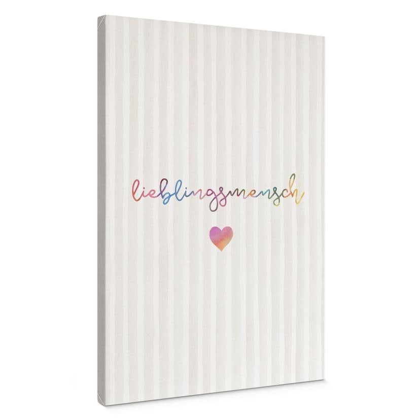 Leinwandbild Lieblingsmensch mit Herz