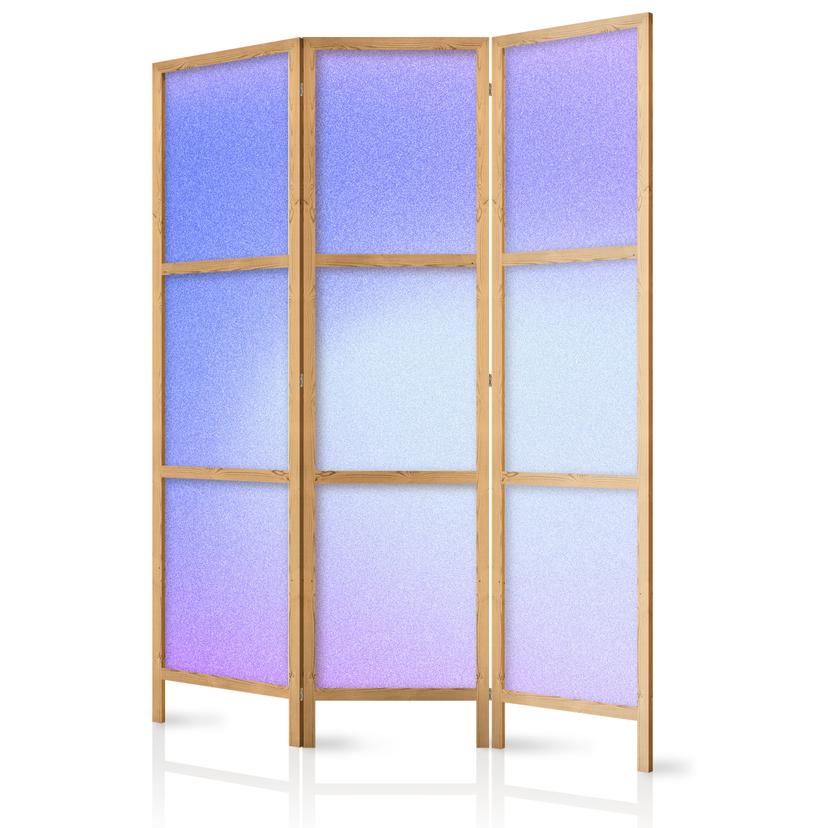 Japanischer Paravent, Raumteiler freistehend, Trennwand - Heather Mist: Various Shades of Violet