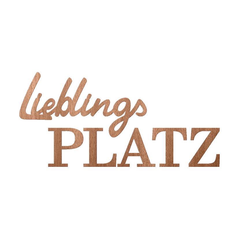 Holzdeko Mahagoni - Lieblingsplatz