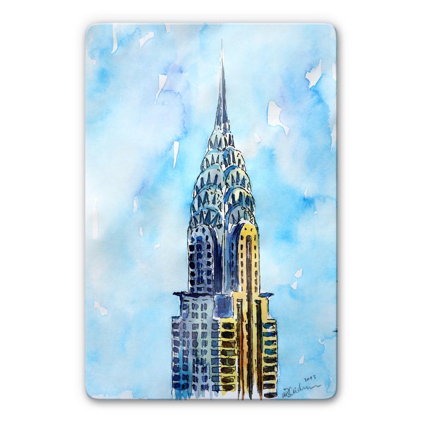 Glasschilderijen Bleichner - Chrysler Building in NYC