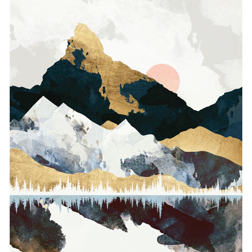 Fototapet Reflektion av ett vinterlandskap - SpaceFrog Designs