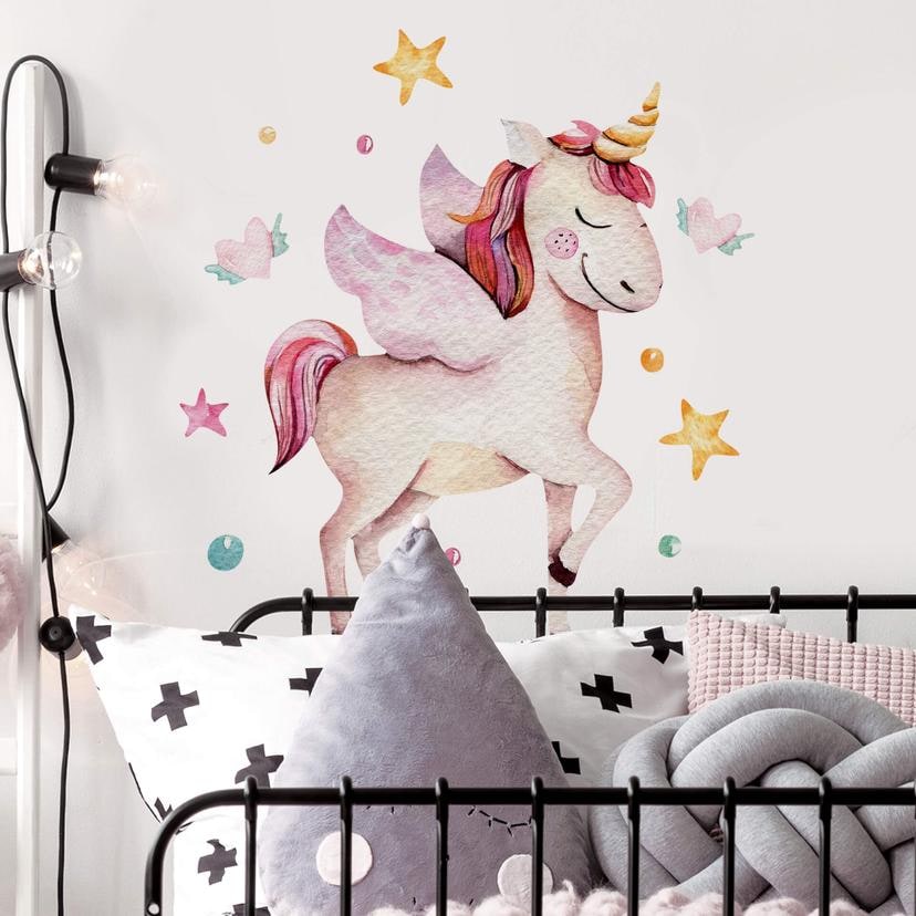 Sticker mural Kvilis - Licorne ailée