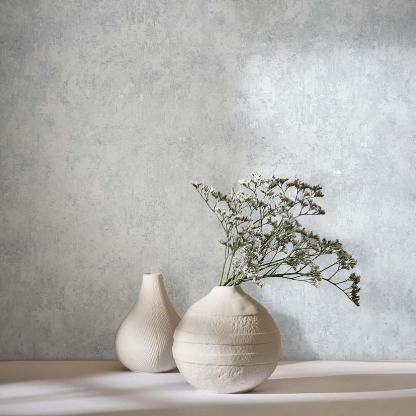 Papel pintado no tejido textura aspecto hormigón moderno en gris