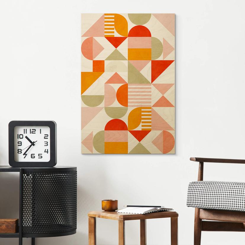 Stampa su legno Bré - Bauhaus Fun Pastel