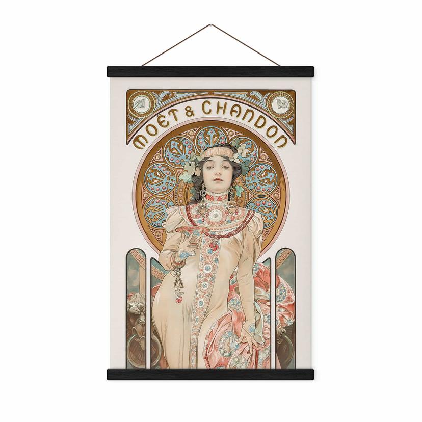 Tekstil plakat Moet and Chandon Dry Imperial - Mucha