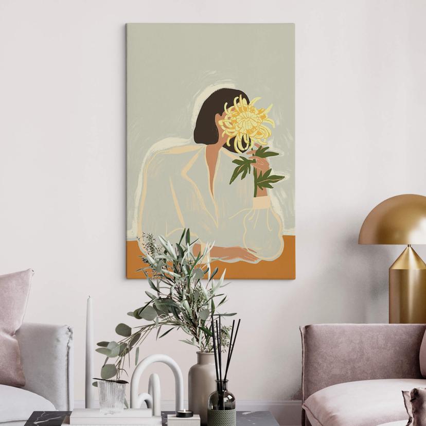 Stampa su tela Arty Guava - Smelling Flowers