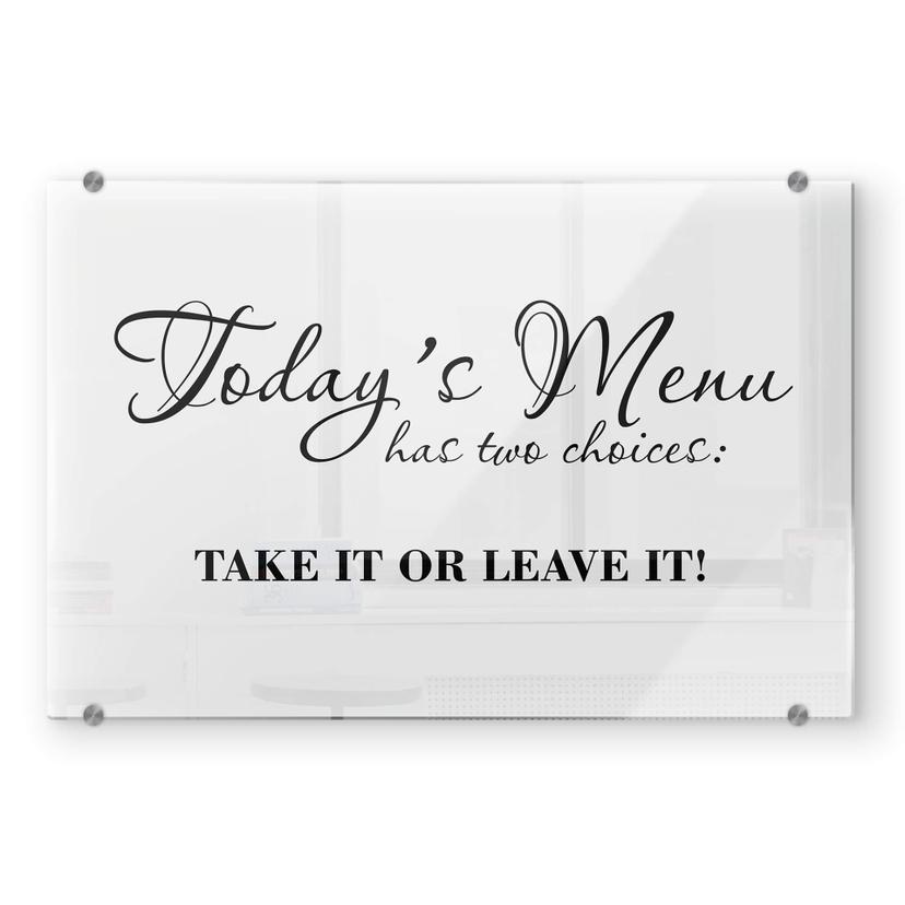 Pannello paraschizzi-Take it or leave it