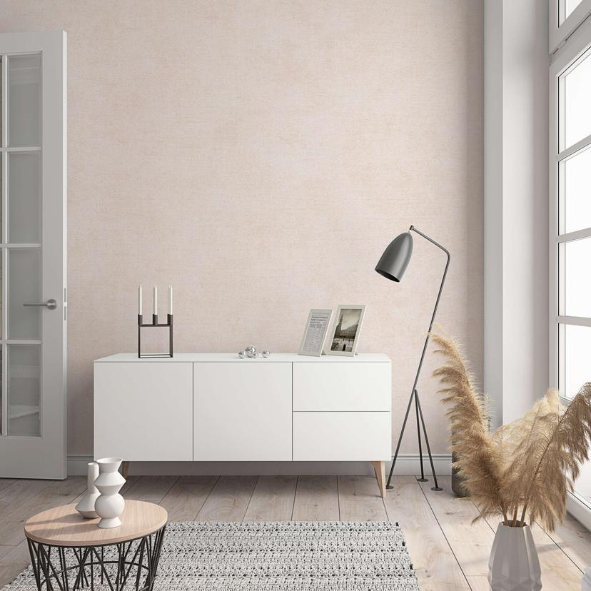 Ensfarvet tapet, non-woven vægbeklædning Nuancer beige
