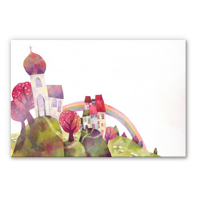 Tableau en verre acrylique Blanz - Die Dorfkirche