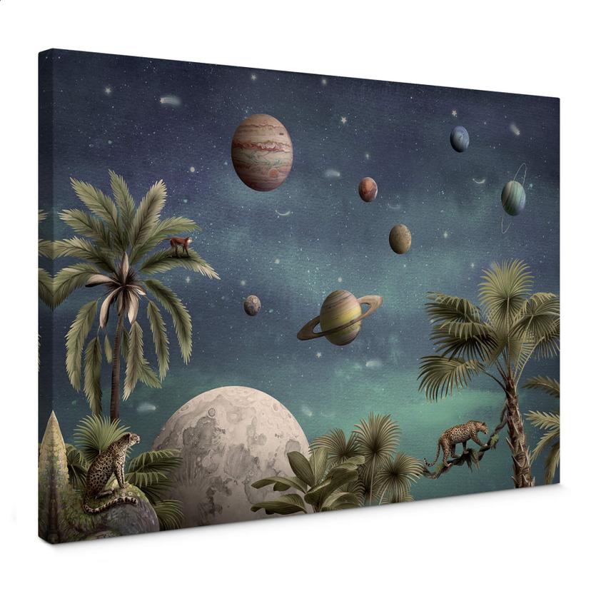 Lærredsprint - Kikki Belle - Tropical Fantasy in Space