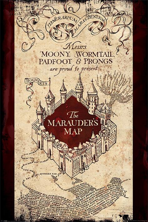 Poster, film poster Harry Potter - Map of the Drifter 61x91,5 cm