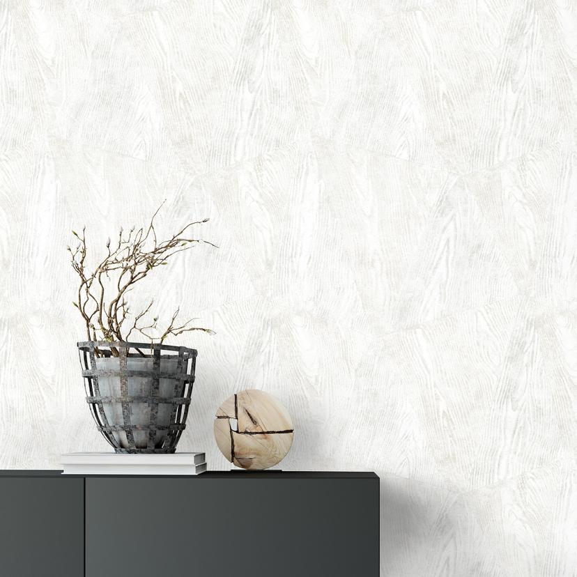 Træ tapet Opus creme