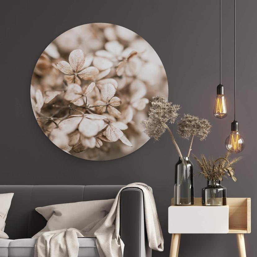 Alu-Dibond Annie - Fiori di velluto - tondo