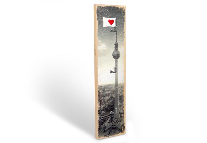 Sleutelbord I love Berlin + 3 Haken
