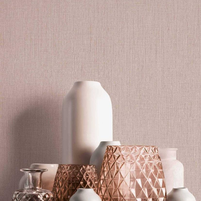 Papier peint intissé en taupe - Papier peint uni élégant avec une texture fine pour des intérieurs élégants