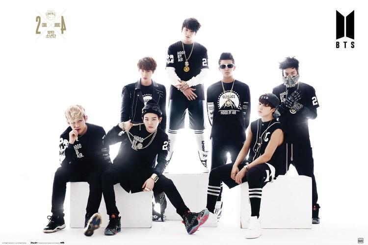Music Poster BTS - Black And White 91,5x61 cm
