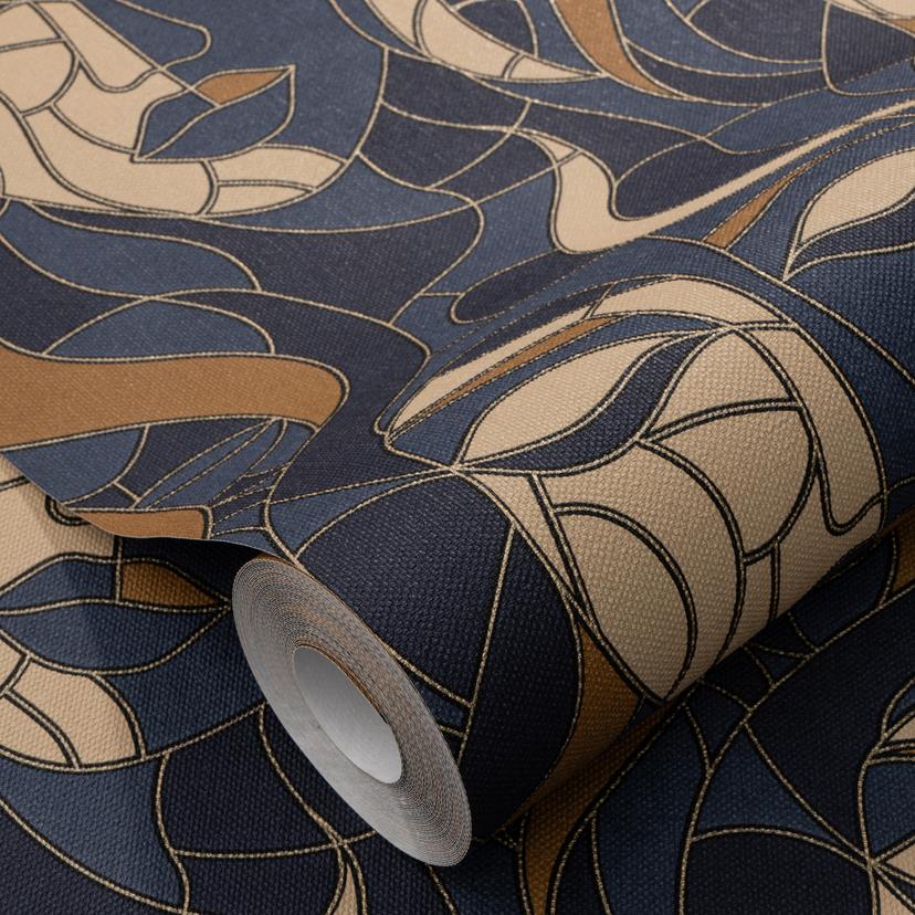 Papel pintado no tejido MORETTA Elle Decoration 4, azul