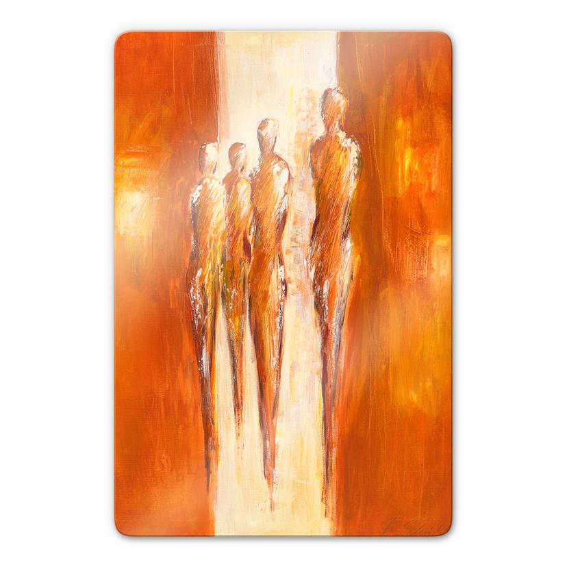 Glasschilderijen Schüßler - Vier Figuren in Oranje 02