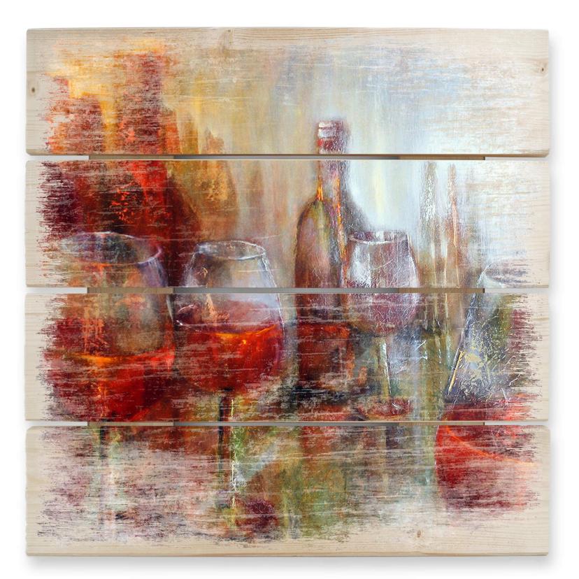 Cuadro de madera Schmucker - Borgoña tardío - 40x41,5 cm