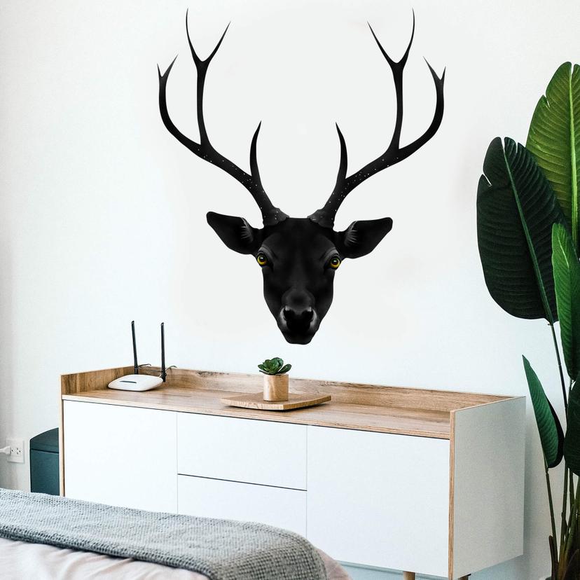 Sticker mural Ireland - Cerf noir