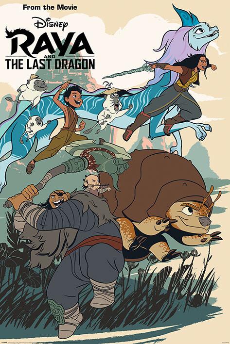Poster, Film poster Raya and the Last Dragon - Jumping into Action 61x91,5 cm